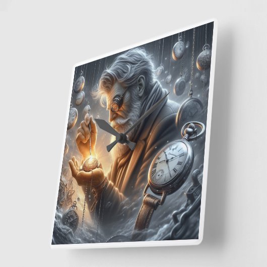 時計職人の壁時計 スクエア壁時計 (傾斜)