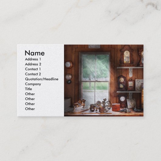 時計職人 – 時計修理店 名刺 (正面)