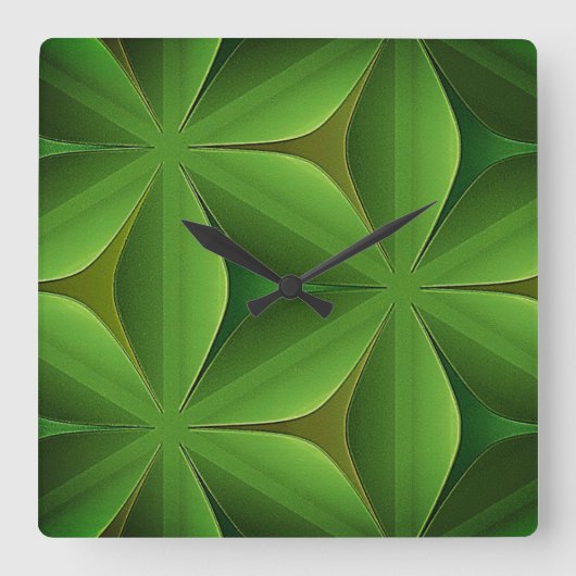 時計芸術およびデザイン スクエア壁時計 (正面)