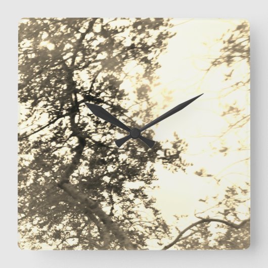 時計芸術およびデザイン スクエア壁時計 (正面)