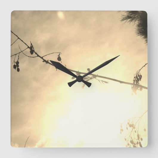 時計芸術およびデザイン スクエア壁時計 (正面)