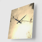 時計芸術およびデザイン スクエア壁時計 (傾斜)
