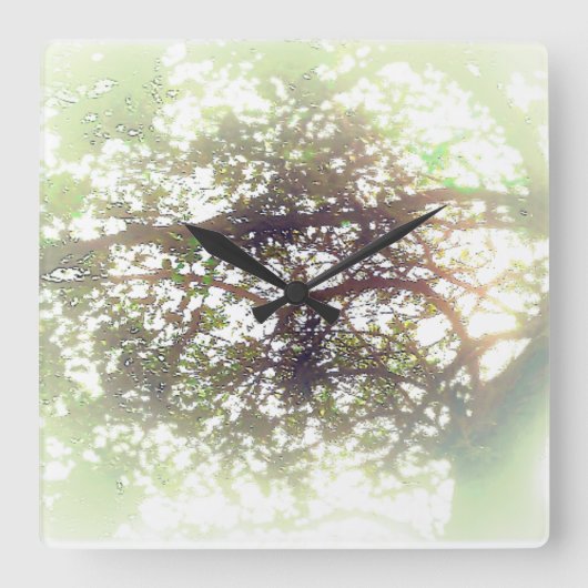 時計芸術およびデザイン スクエア壁時計 (正面)