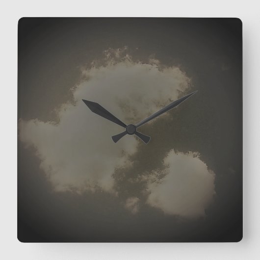 時計芸術およびデザイン スクエア壁時計 (正面)