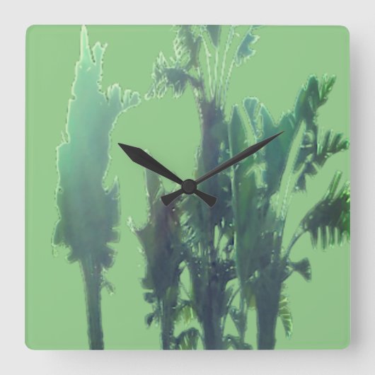 時計芸術およびデザイン スクエア壁時計 (正面)