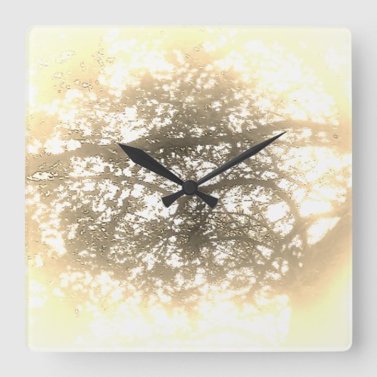 時計芸術およびデザイン スクエア壁時計 (正面)