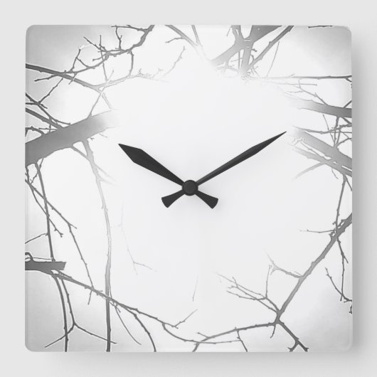 時計芸術およびデザイン スクエア壁時計 (正面)
