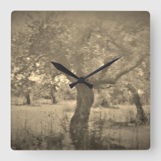 時計芸術およびデザイン スクエア壁時計 (正面)