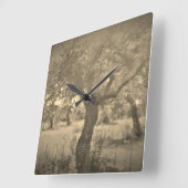 時計芸術およびデザイン スクエア壁時計 (傾斜)