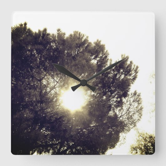 時計芸術およびデザイン スクエア壁時計 (正面)