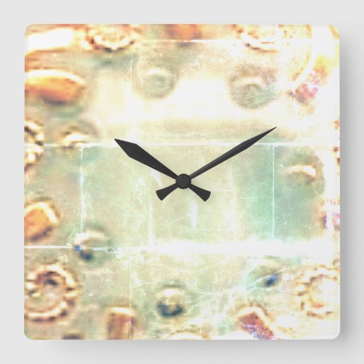 時計芸術およびデザイン スクエア壁時計 (正面)