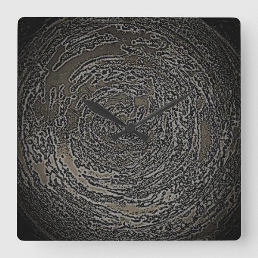 時計芸術およびデザイン スクエア壁時計 (正面)