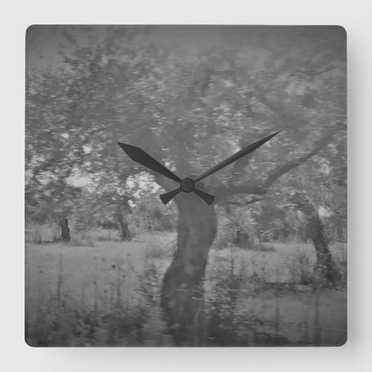 時計芸術およびデザイン スクエア壁時計 (正面)
