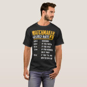 時計製造時給の時計科の時計学者 Tシャツ (正面フル)