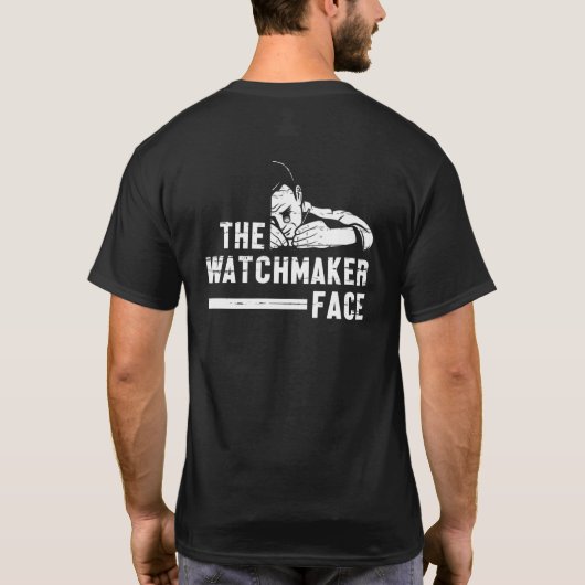 時計製造顔時計製造Clockmaker時計販売 Tシャツ (裏面)