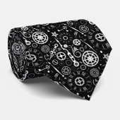 時計部品タイムパターンブラックネックタイ ネクタイ (ロール)
