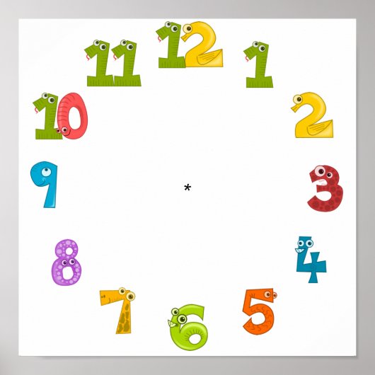 時計顔デザインポスター ポスター (正面)