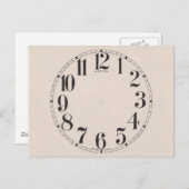 時計顔 ポストカード (正面/裏面)