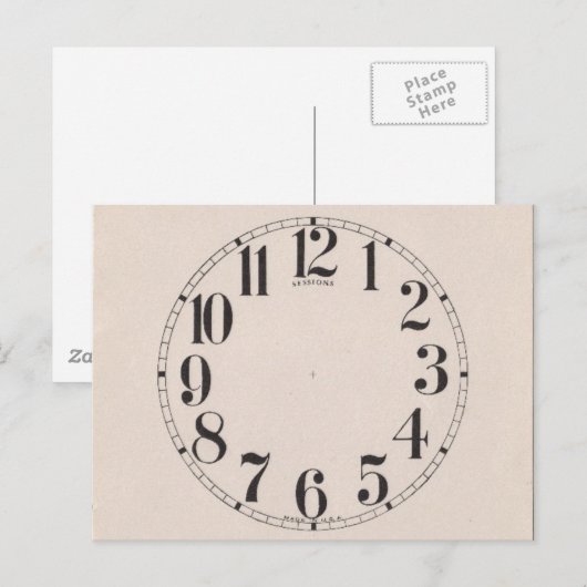 時計顔 ポストカード (正面/裏面)