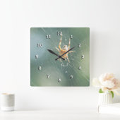 時計-くもの巣のくも スクエア壁時計 (ホーム)