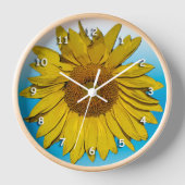 時計 – ひまわり花 (正面)