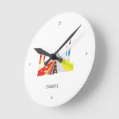 時計-イスタンブール ラウンド壁時計 (傾斜)