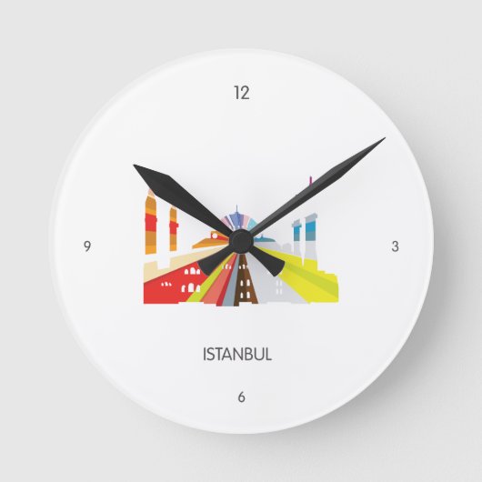 時計-イスタンブール ラウンド壁時計 (正面)