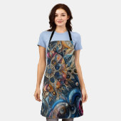 時計 エプロン (着用した状態)