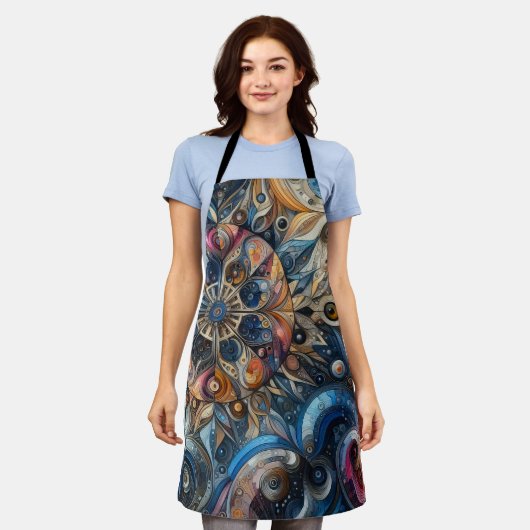 時計 エプロン (着用した状態)