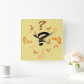 時計 – オレンジと茶色のクエスションマーク (ホーム)