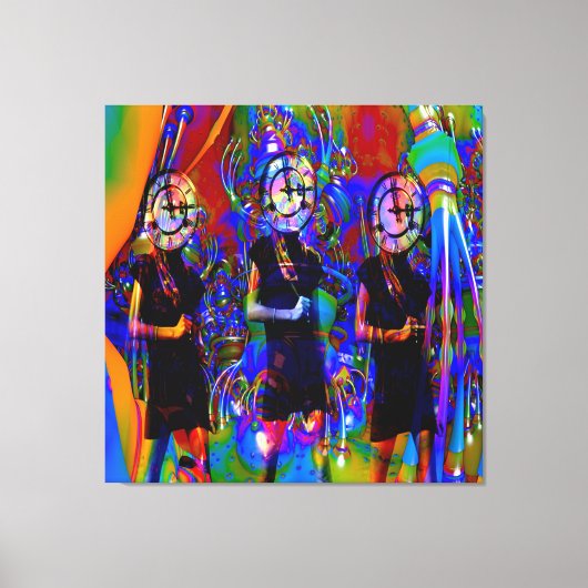 時計 キャンバスプリント (正面)