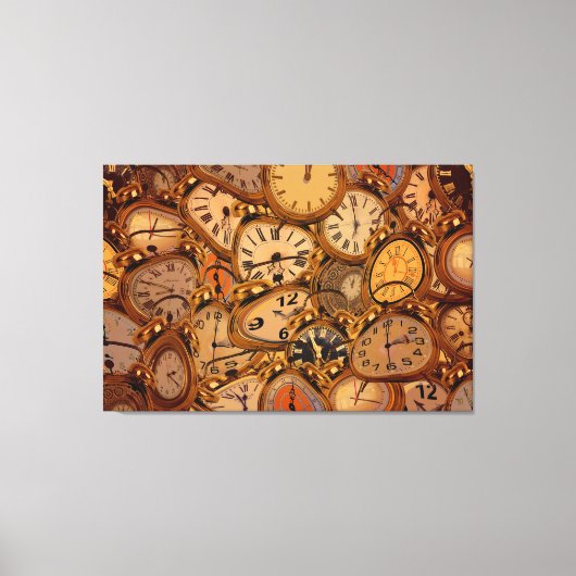時計 キャンバスプリント (正面)
