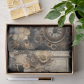 時計、ギア、花とエフェメラ 薄葉紙 (ギフト)