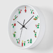 時計 – クリスマス小妖精や小人Tanglams (傾斜)