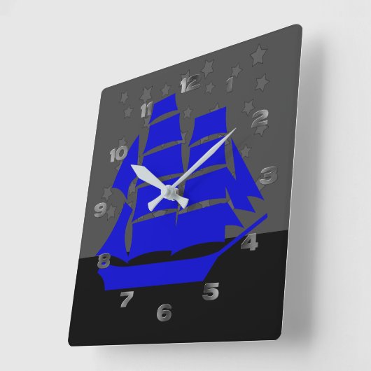 時計 – クリッパー船 (傾斜)