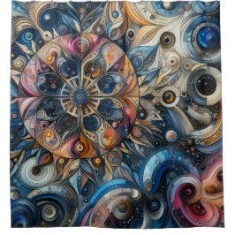 時計 シャワーカーテン