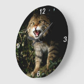 時計-スコットランドの山猫 ラージ壁時計 (傾斜)