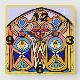 時計 – ステンドグラスインスパイア。