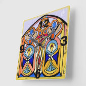 時計 – ステンドグラスインスパイア。 (傾斜)