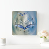 時計-タイム·フライ スクエア壁時計 (ホーム)