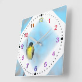 時計 – ダイヤモンドヴィネットのイエローフィンチ (傾斜)