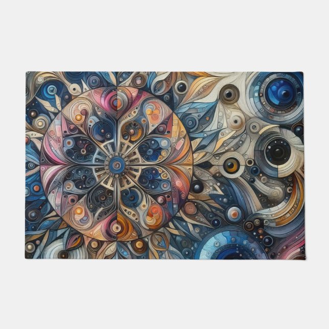 時計 ドアマット (正面)