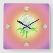 時計 – バラと虹（暖） (正面)