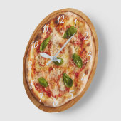 時計、ピザ、ラウンド ラージ壁時計 (傾斜)