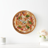 時計、ピザ、ラウンド ラージ壁時計 (ホーム)