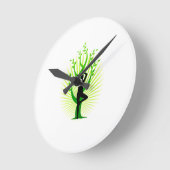 時計、ヨガ ラウンド壁時計 (傾斜)