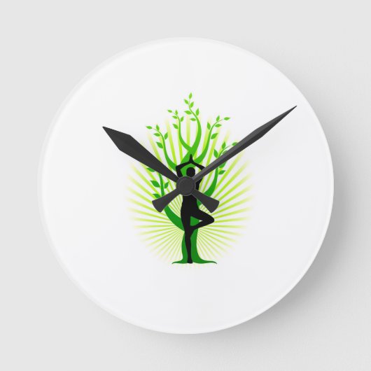 時計、ヨガ ラウンド壁時計 (正面)