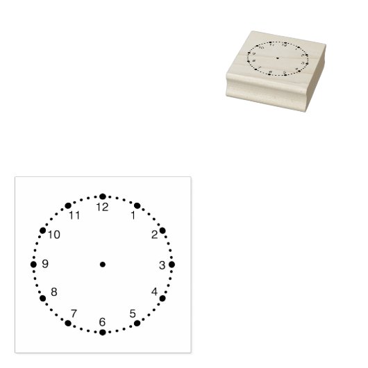 時計 ラバースタンプ (押印)