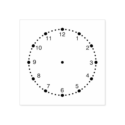 時計 ラバースタンプ (インプリント)