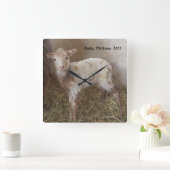 時計：ラムKathyMcGraw スクエア壁時計 (ホーム)